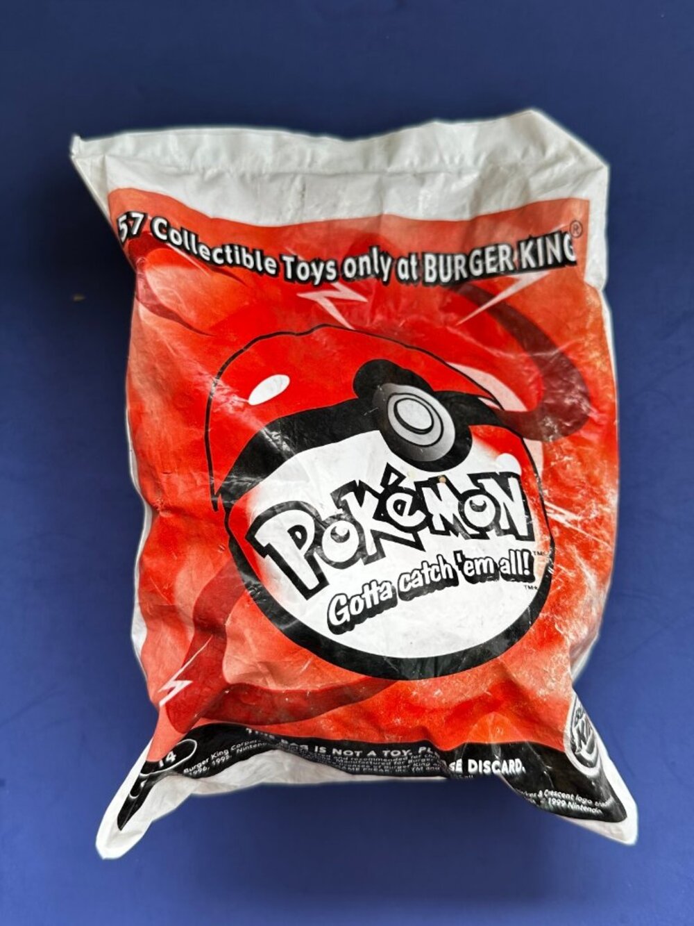 1999 Burger King Pokemon Promo Toy Bag #14 Sealed